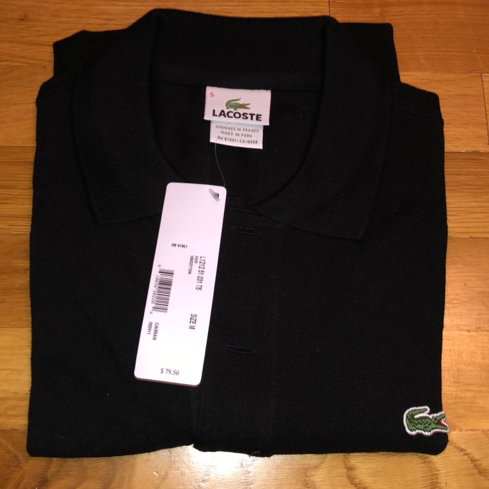 Lacoste polo - Black sz M - brand new with tags